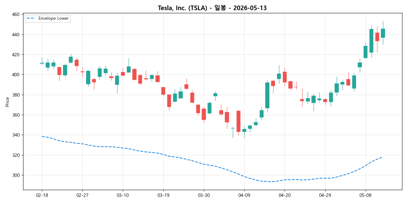 Tesla, Inc. 일봉 차트