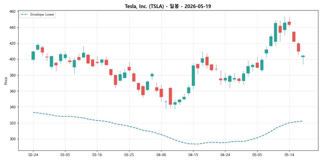 Tesla, Inc. 일봉 차트