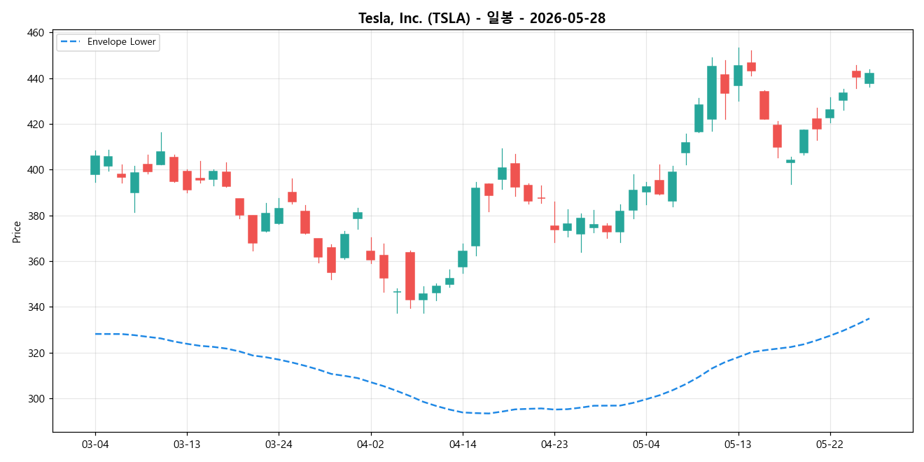 Tesla, Inc. 일봉 차트