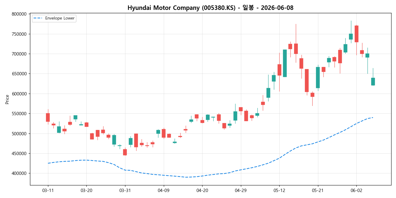 Hyundai Motor Company 일봉 차트