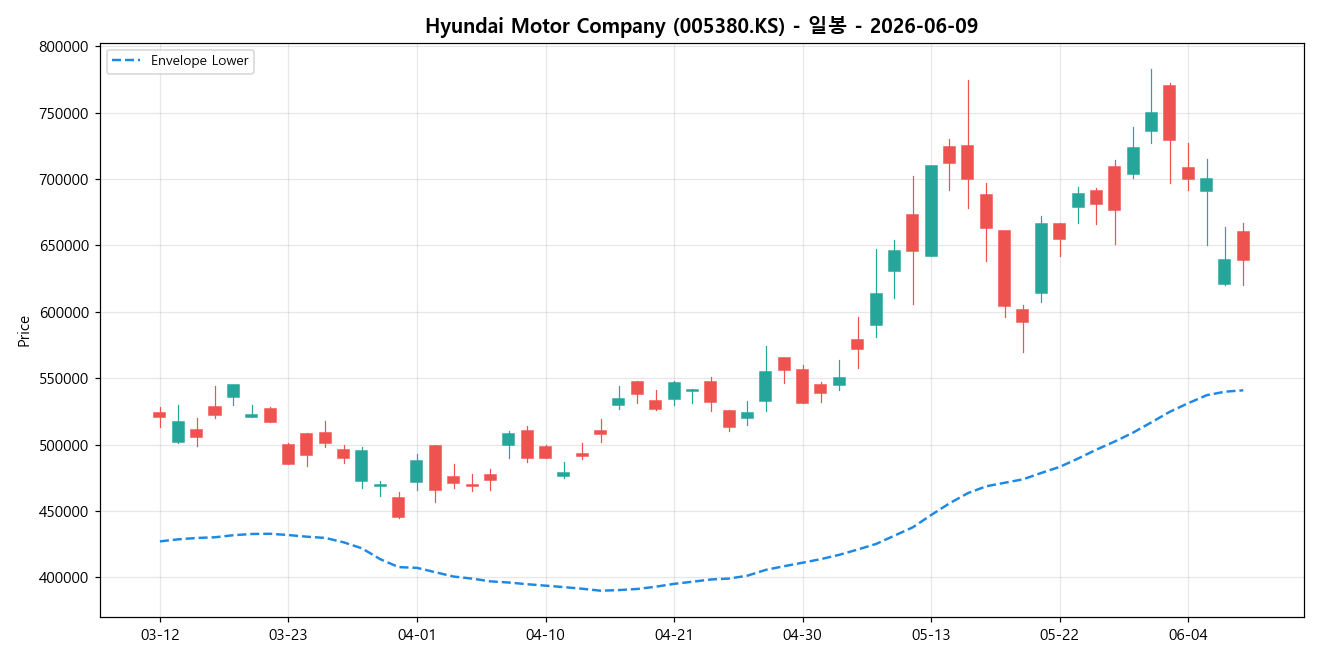 Hyundai Motor Company 일봉 차트