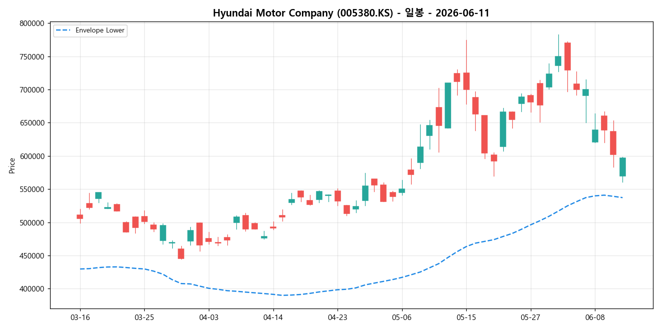 Hyundai Motor Company 일봉 차트