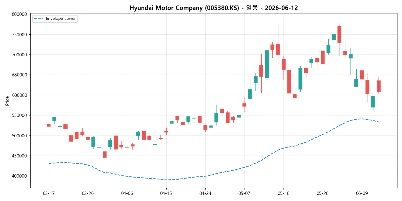 Hyundai Motor Company 일봉 차트