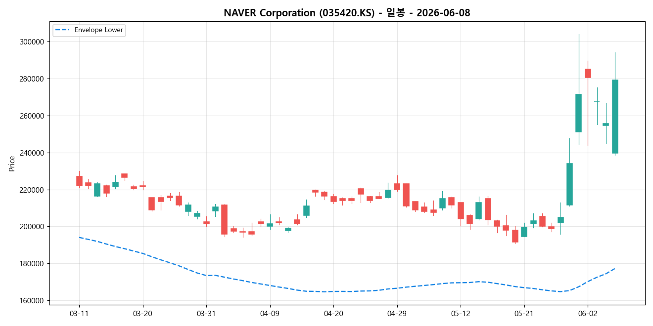 NAVER Corporation 일봉 차트