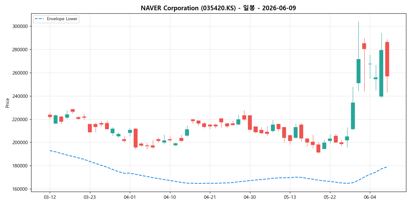 NAVER Corporation 일봉 차트