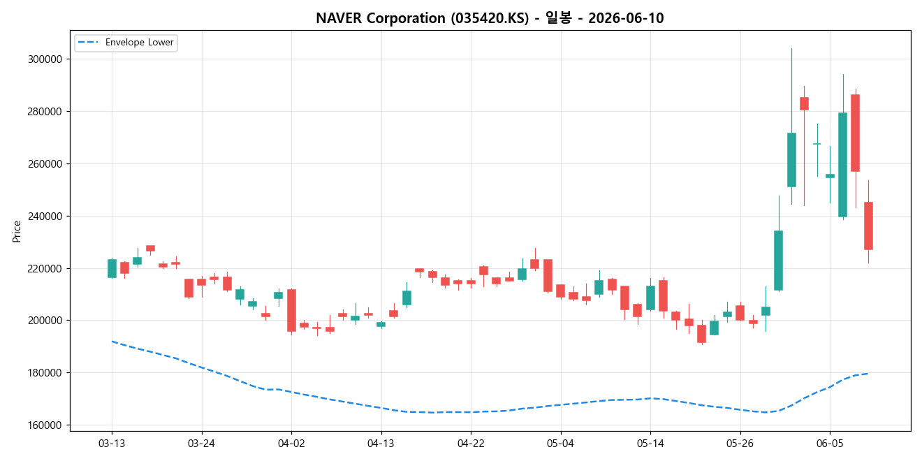 NAVER Corporation 일봉 차트