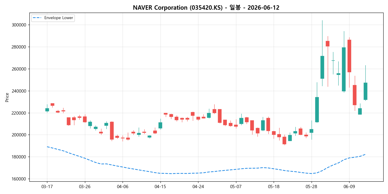 NAVER Corporation 일봉 차트
