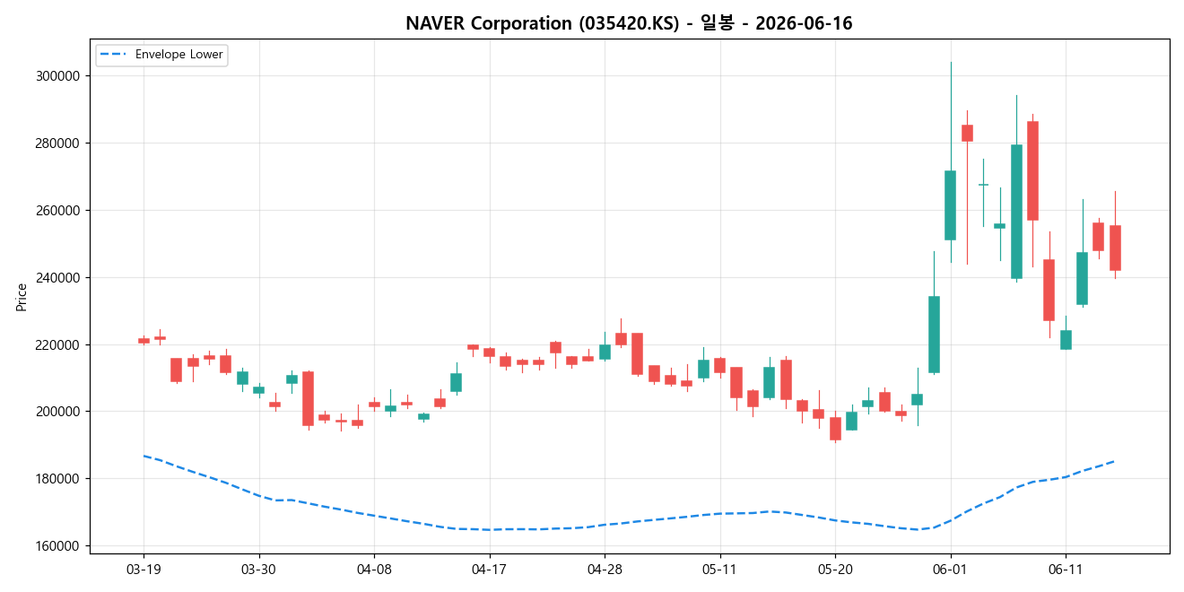 NAVER Corporation 일봉 차트