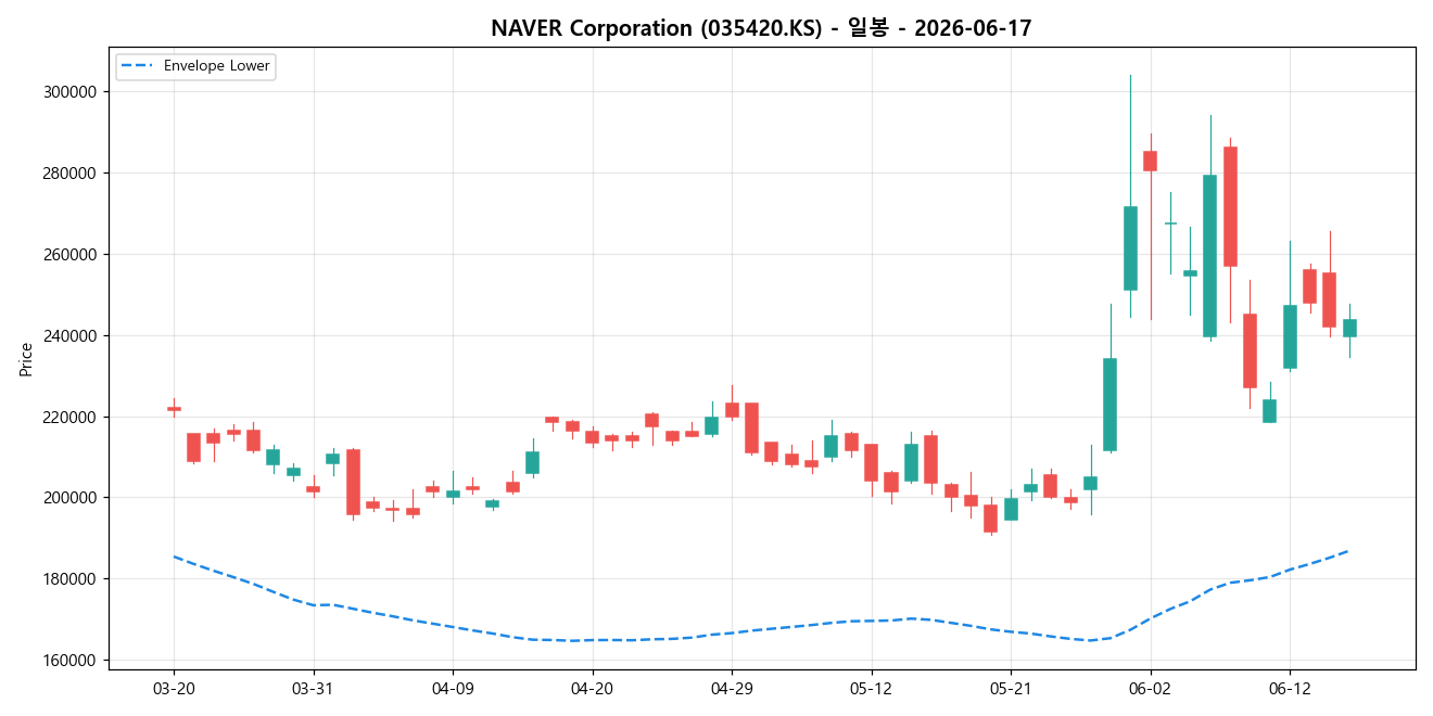 NAVER Corporation 일봉 차트