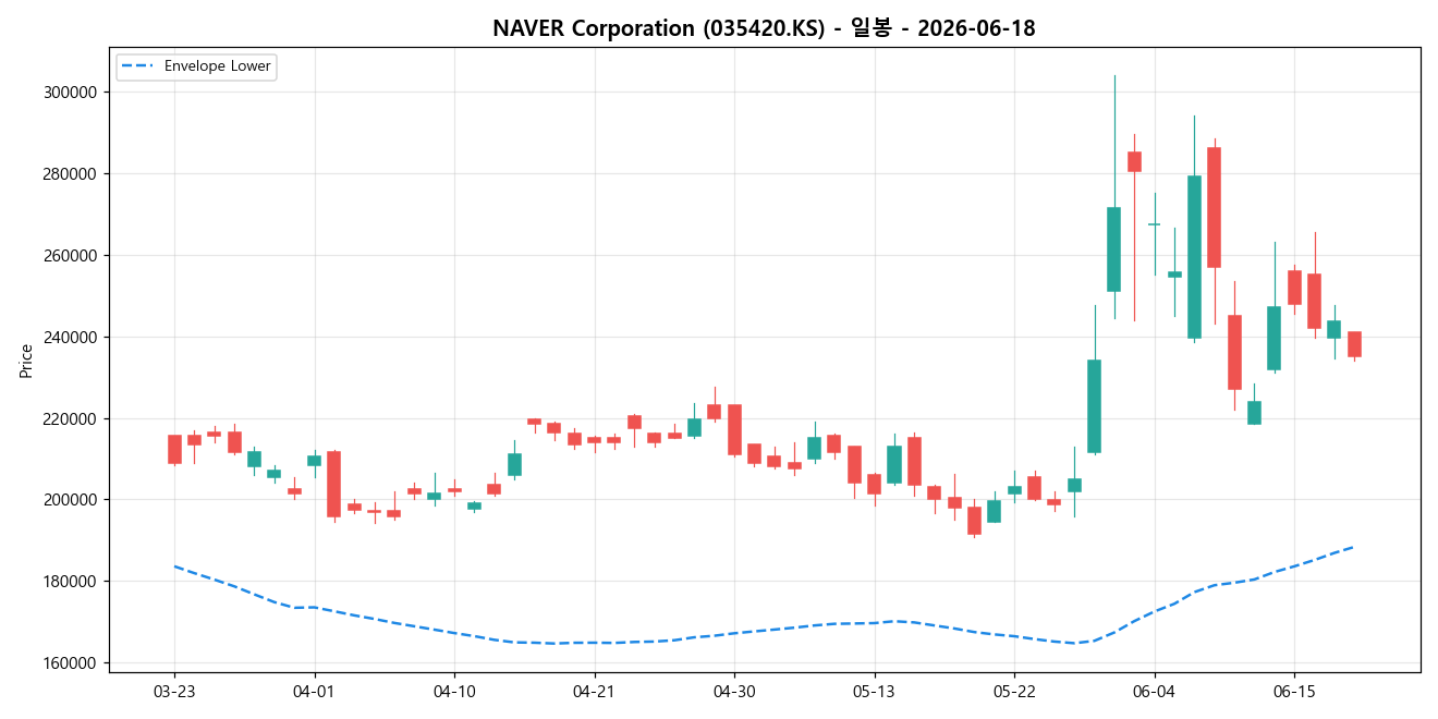 NAVER Corporation 일봉 차트