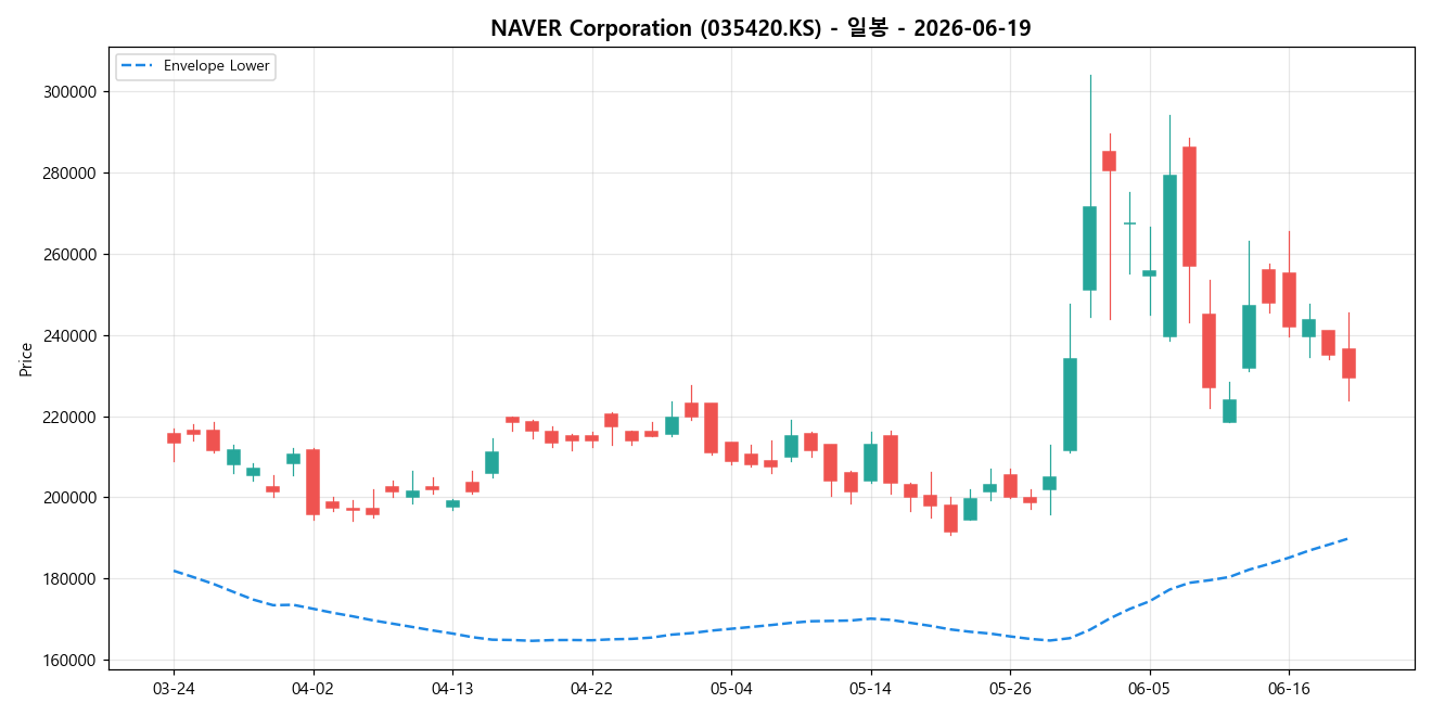 NAVER Corporation 일봉 차트