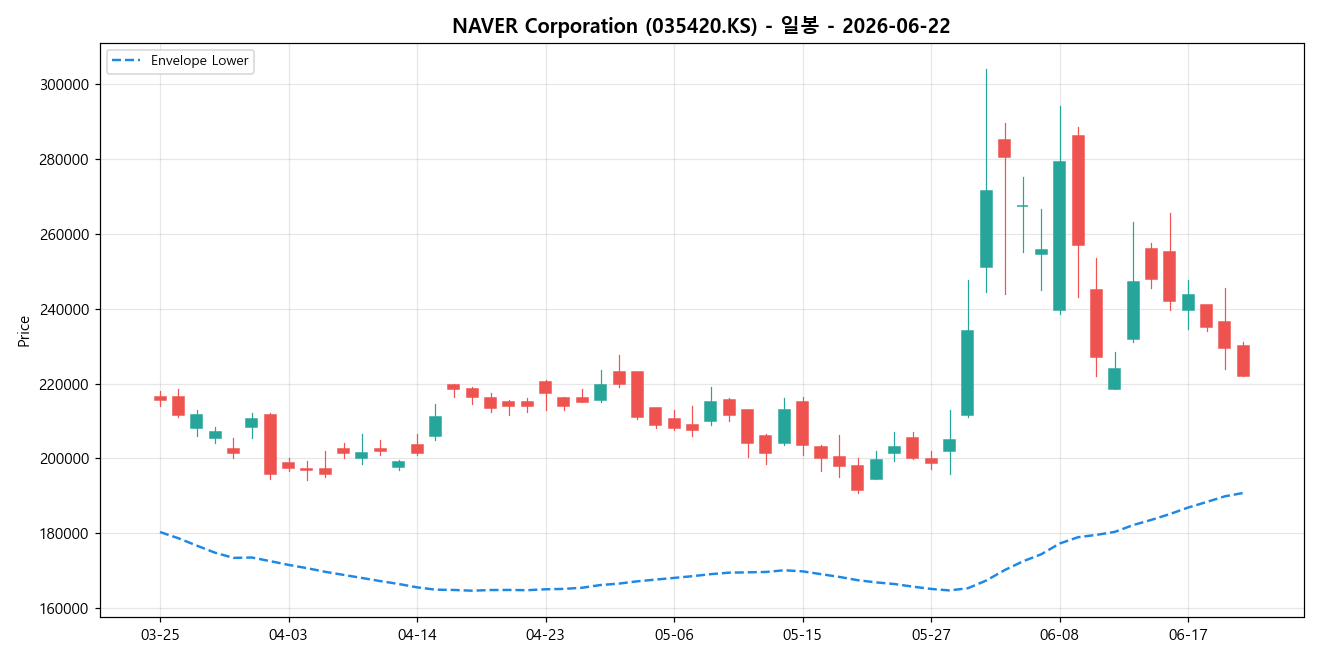 NAVER Corporation 일봉 차트