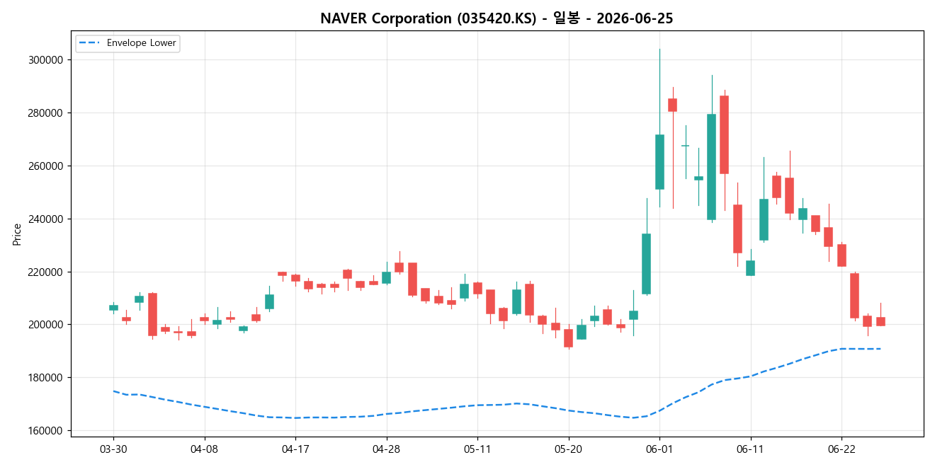 NAVER Corporation 일봉 차트