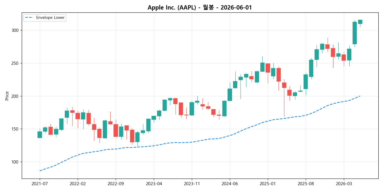 Apple Inc. 월봉 차트