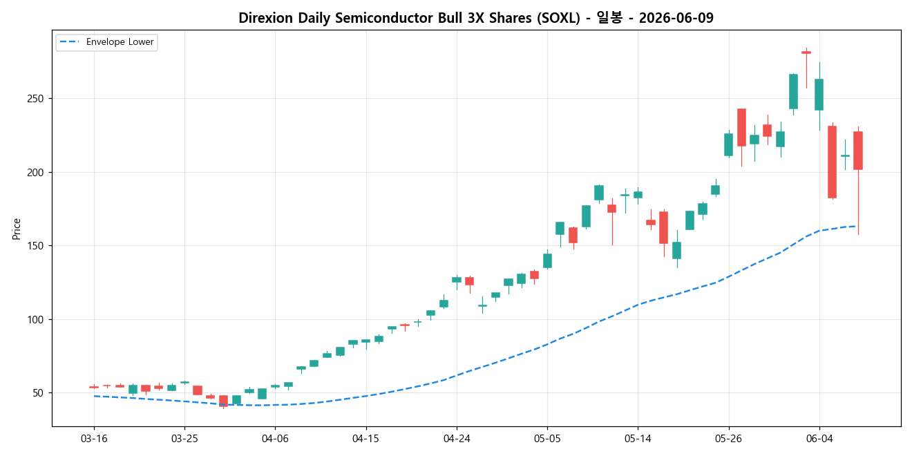 Direxion Daily Semiconductor Bull 3X Shares 일봉 차트