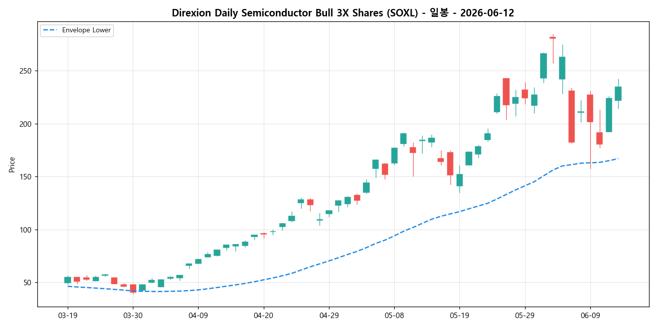 Direxion Daily Semiconductor Bull 3X Shares 일봉 차트