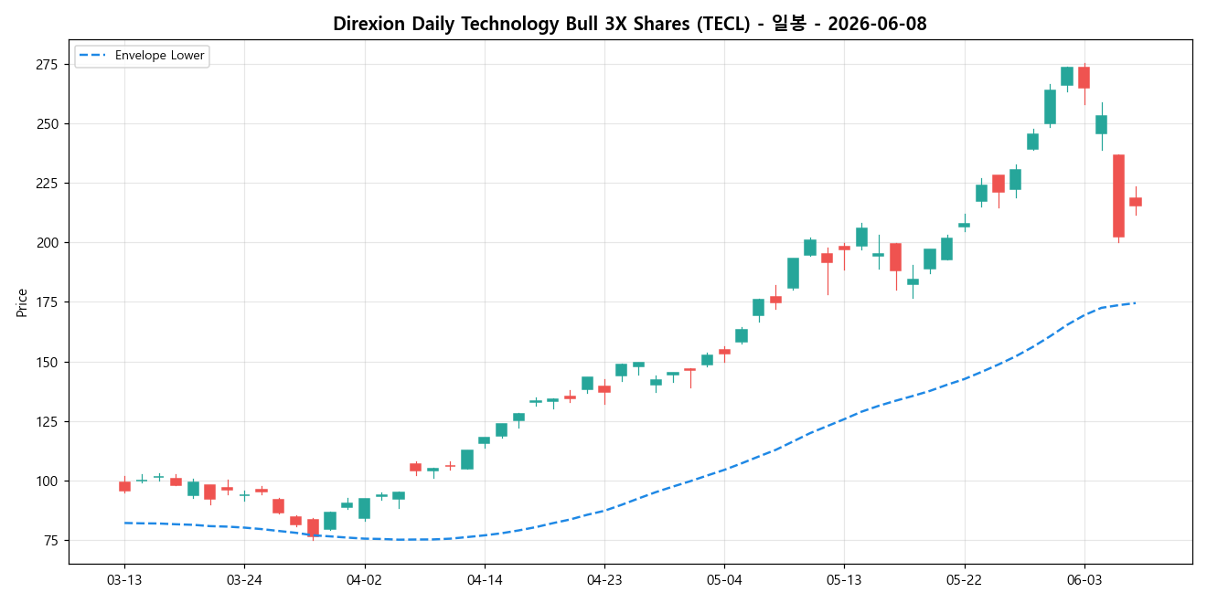 Direxion Daily Technology Bull 3X Shares 일봉 차트