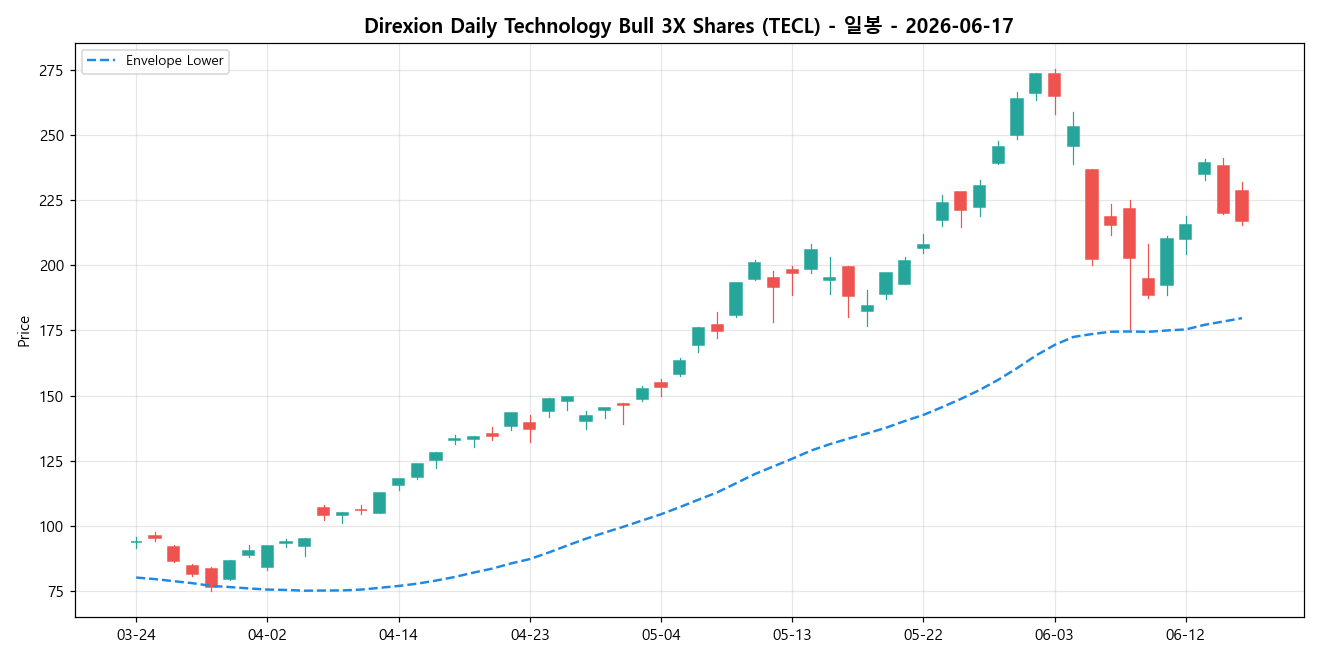 Direxion Daily Technology Bull 3X Shares 일봉 차트