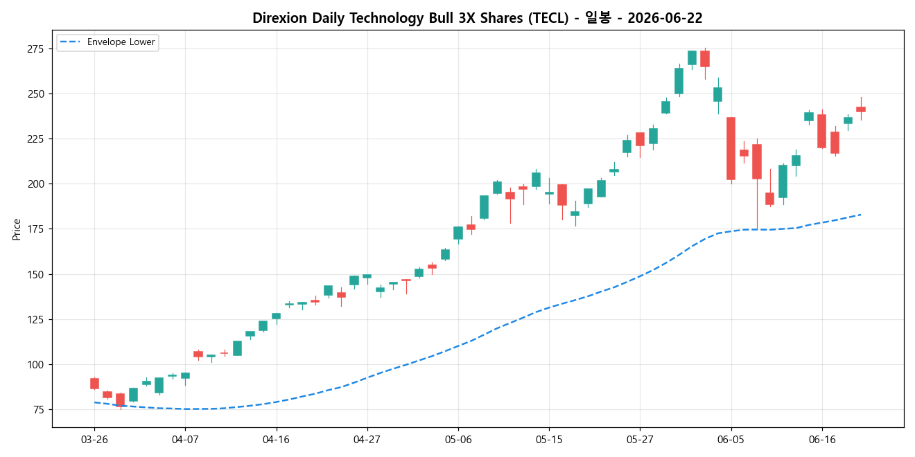 Direxion Daily Technology Bull 3X Shares 일봉 차트