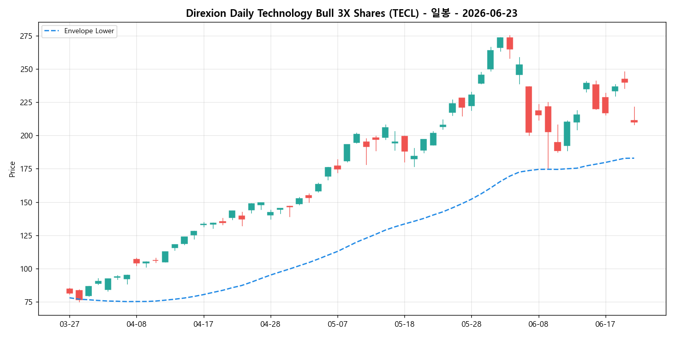 Direxion Daily Technology Bull 3X Shares 일봉 차트