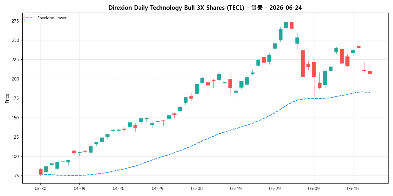 Direxion Daily Technology Bull 3X Shares 일봉 차트