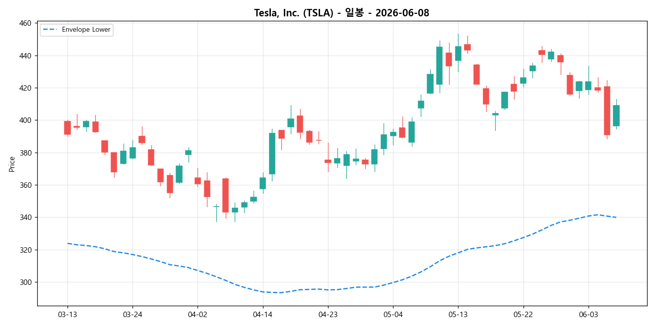 Tesla, Inc. 일봉 차트