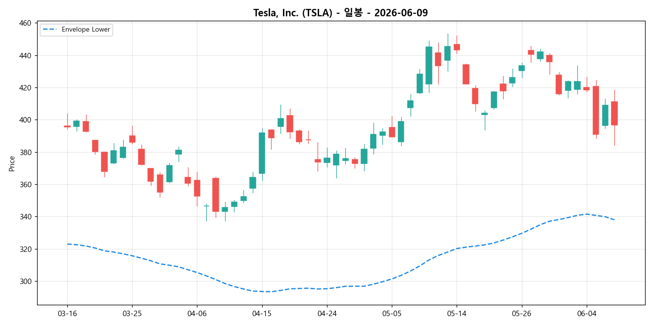 Tesla, Inc. 일봉 차트
