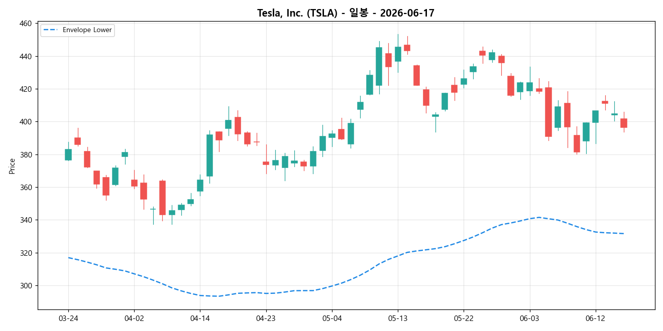 Tesla, Inc. 일봉 차트