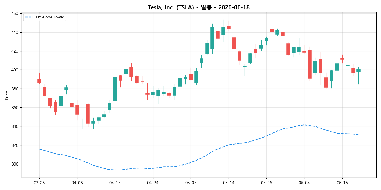 Tesla, Inc. 일봉 차트