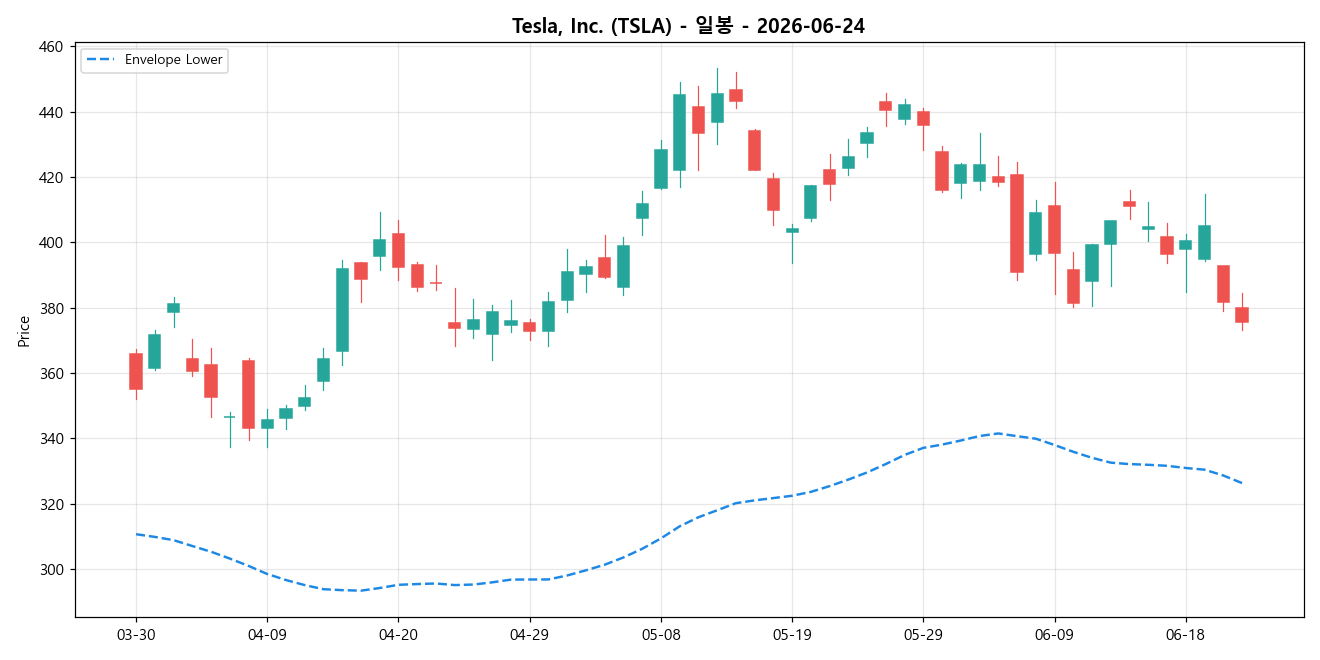 Tesla, Inc. 일봉 차트