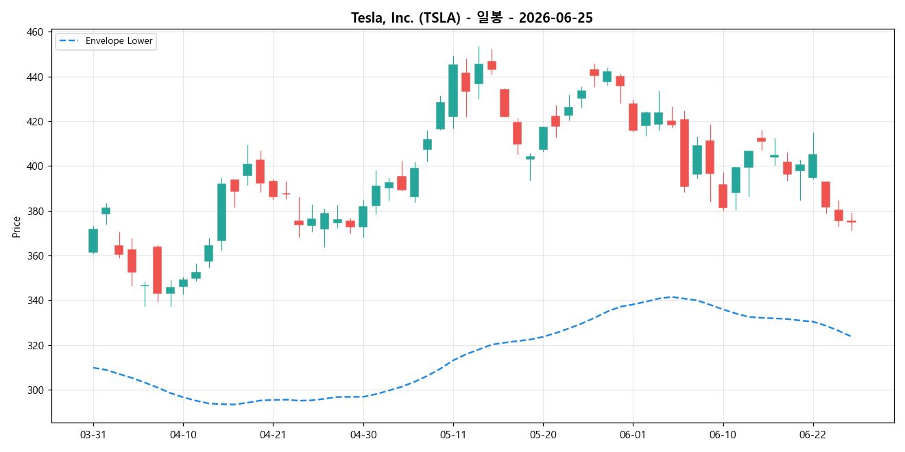 Tesla, Inc. 일봉 차트