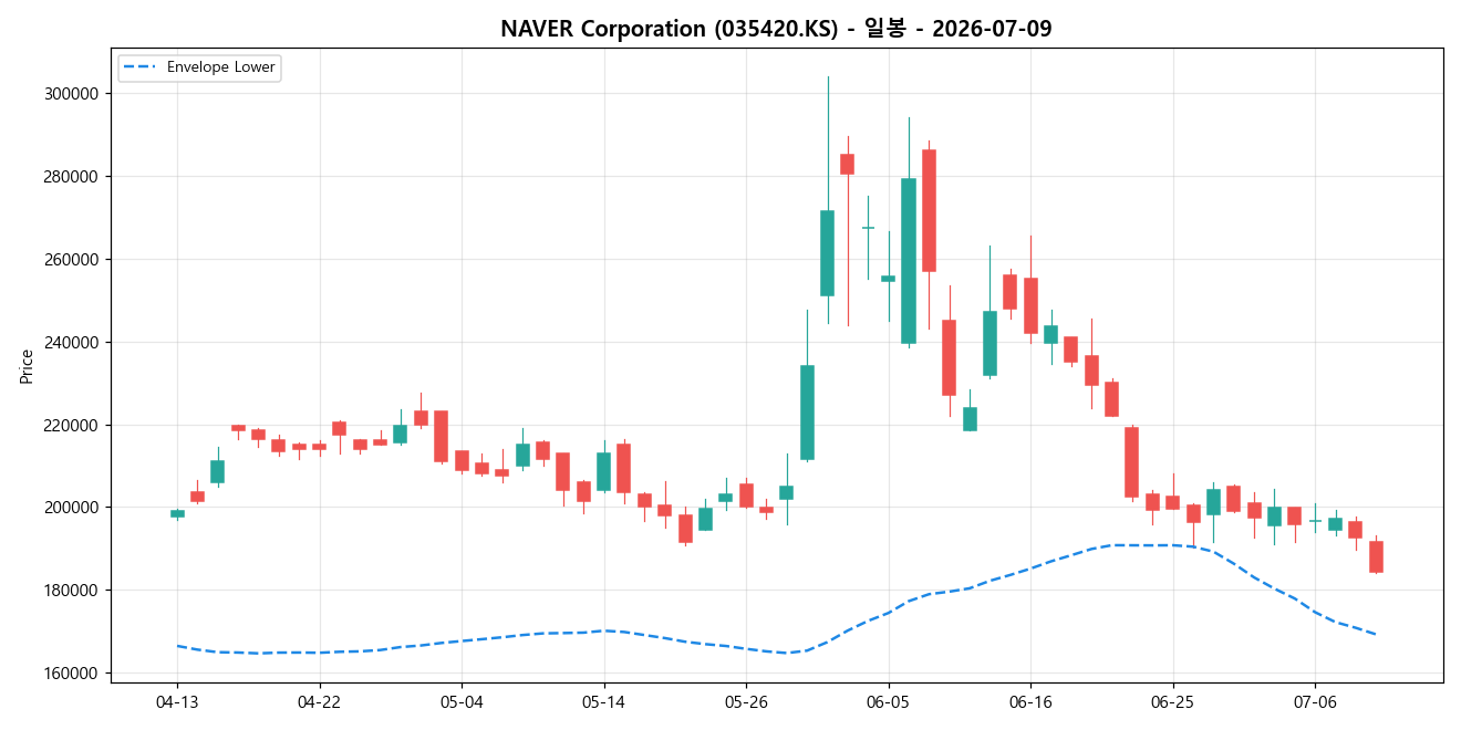 NAVER Corporation 일봉 차트