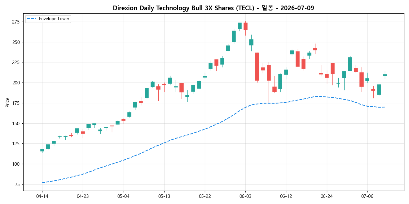 Direxion Daily Technology Bull 3X Shares 일봉 차트