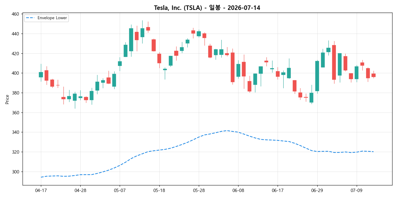 Tesla, Inc. 일봉 차트
