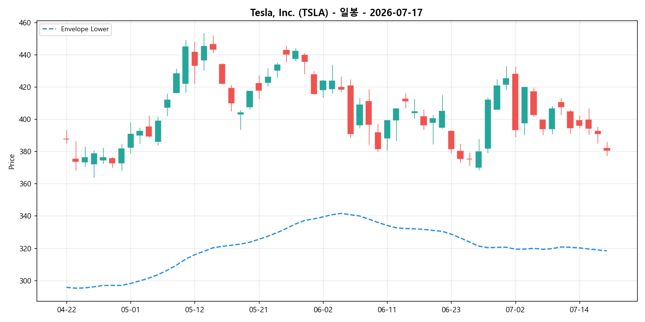 Tesla, Inc. 일봉 차트