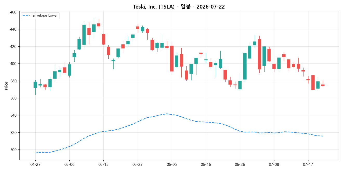 Tesla, Inc. 일봉 차트