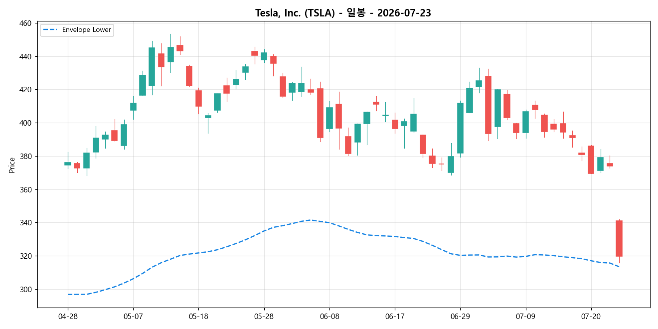 Tesla, Inc. 일봉 차트