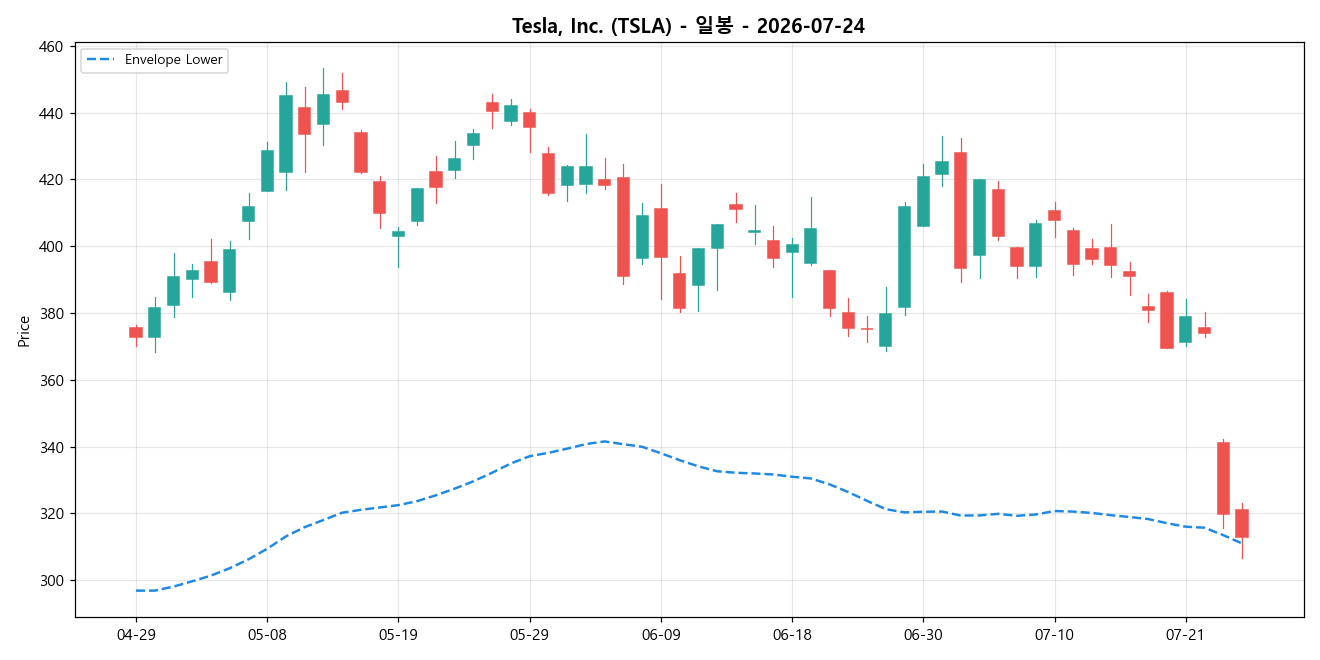 Tesla, Inc. 일봉 차트