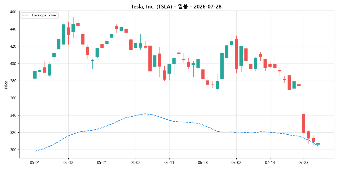 Tesla, Inc. 일봉 차트
