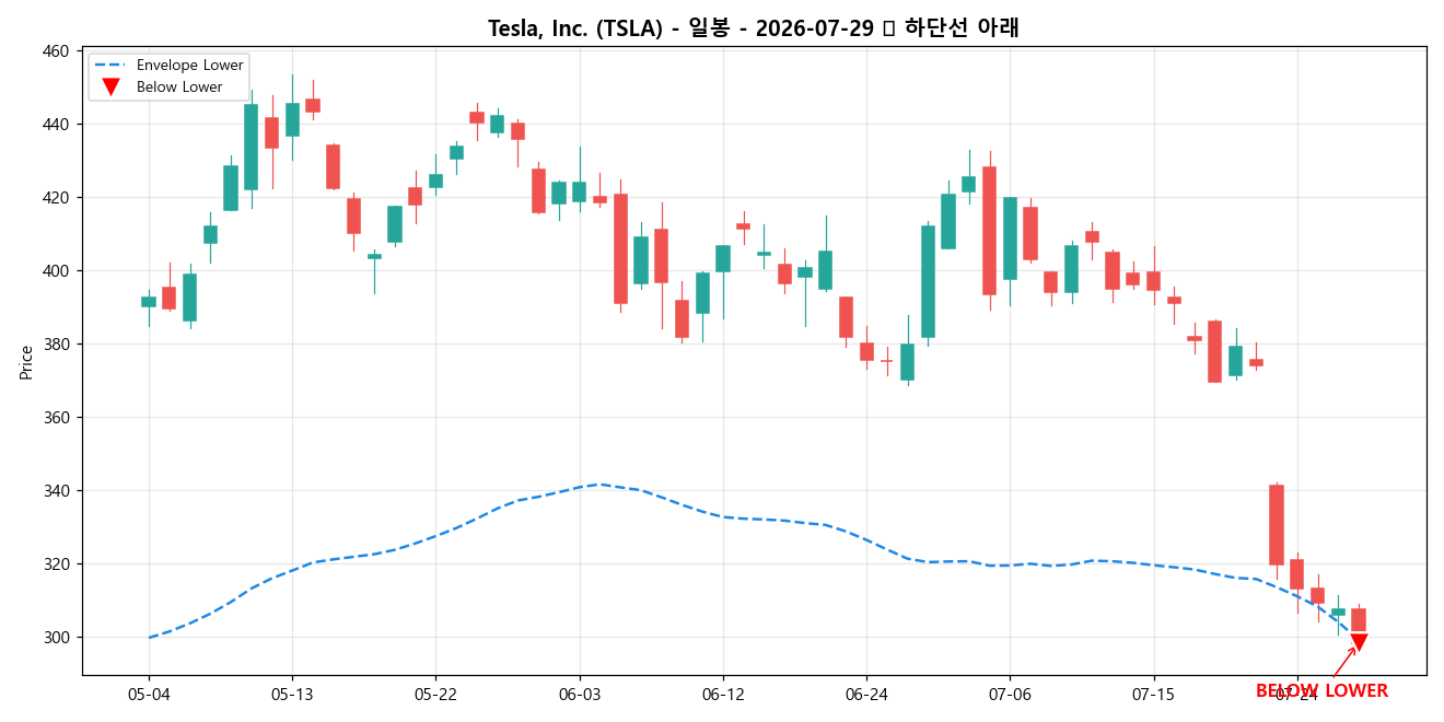 Tesla, Inc. 일봉 차트