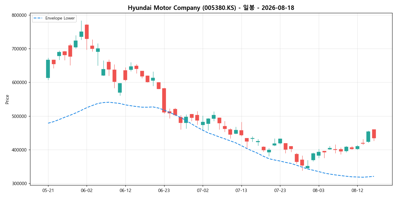 Hyundai Motor Company 일봉 차트
