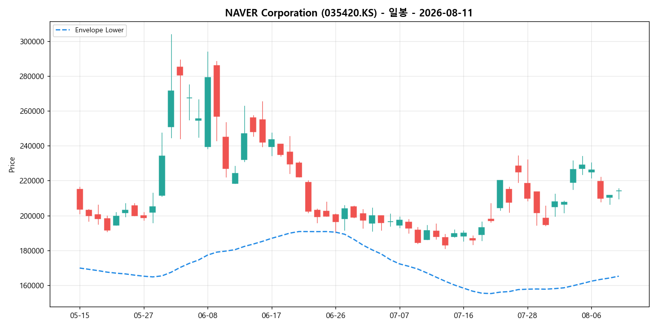 NAVER Corporation 일봉 차트