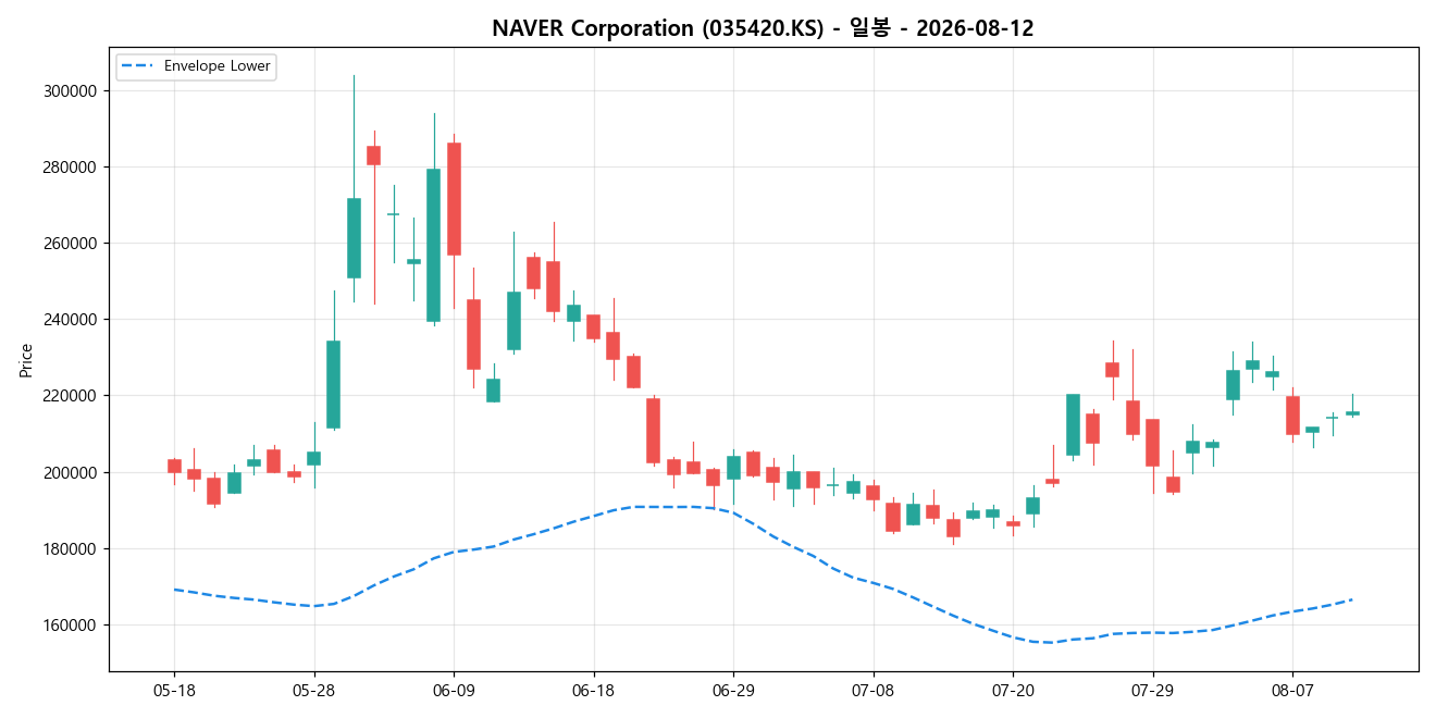 NAVER Corporation 일봉 차트