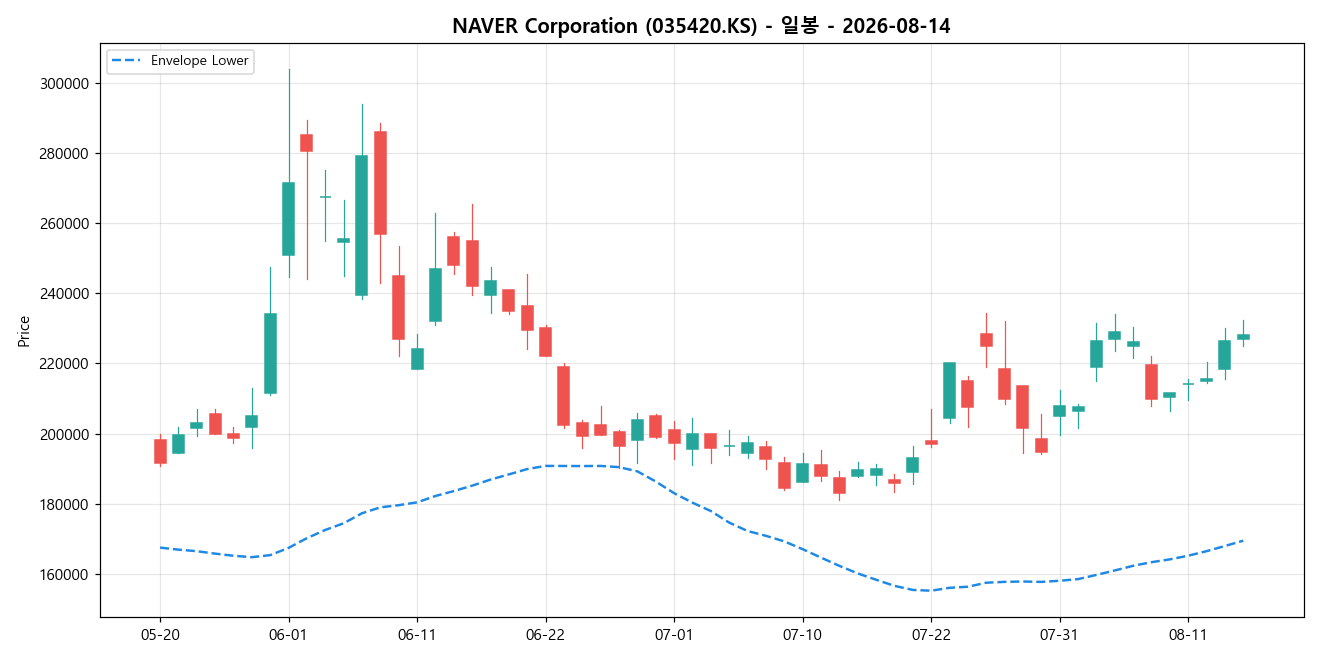 NAVER Corporation 일봉 차트