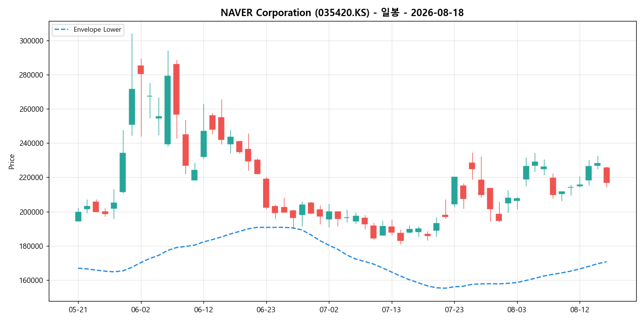 NAVER Corporation 일봉 차트