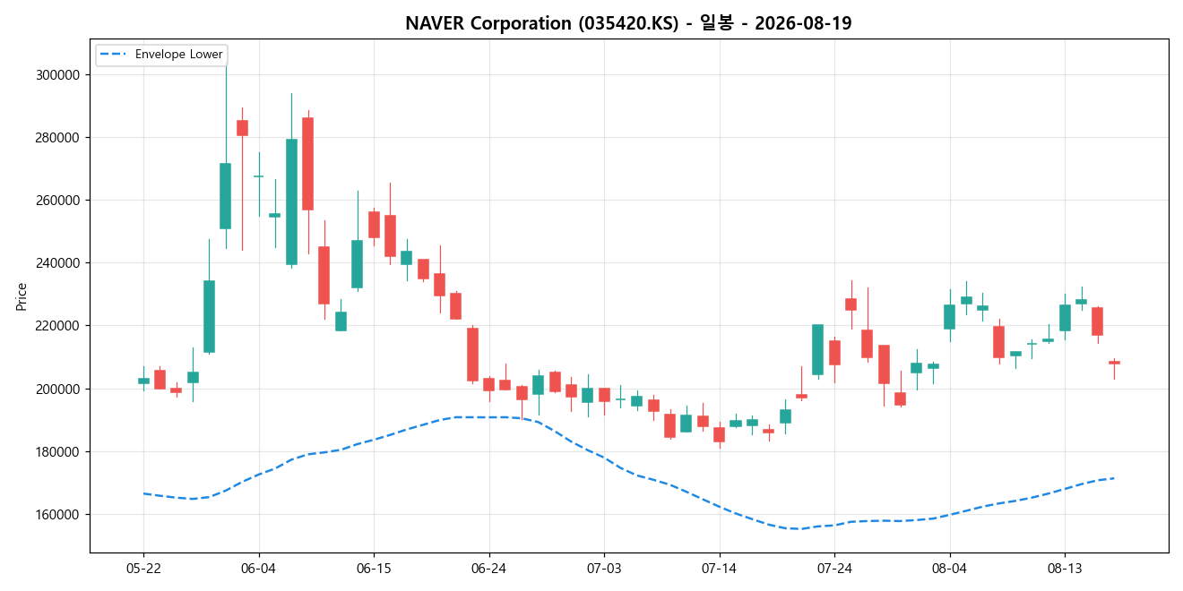 NAVER Corporation 일봉 차트