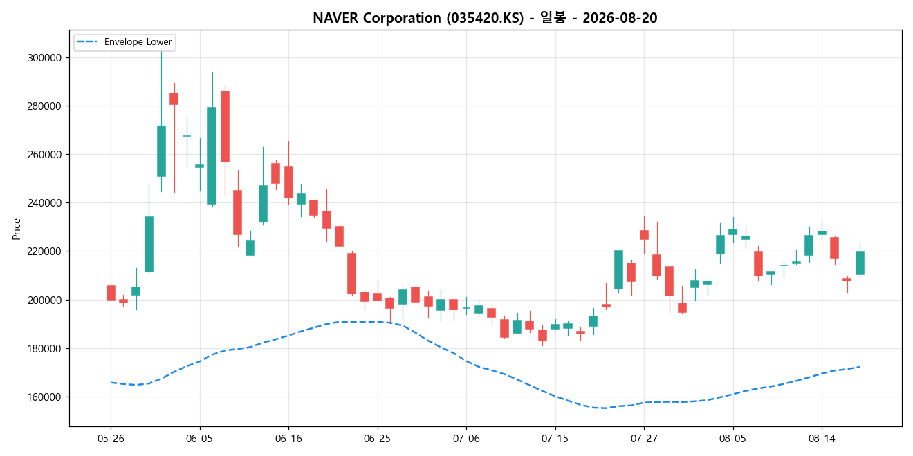 NAVER Corporation 일봉 차트