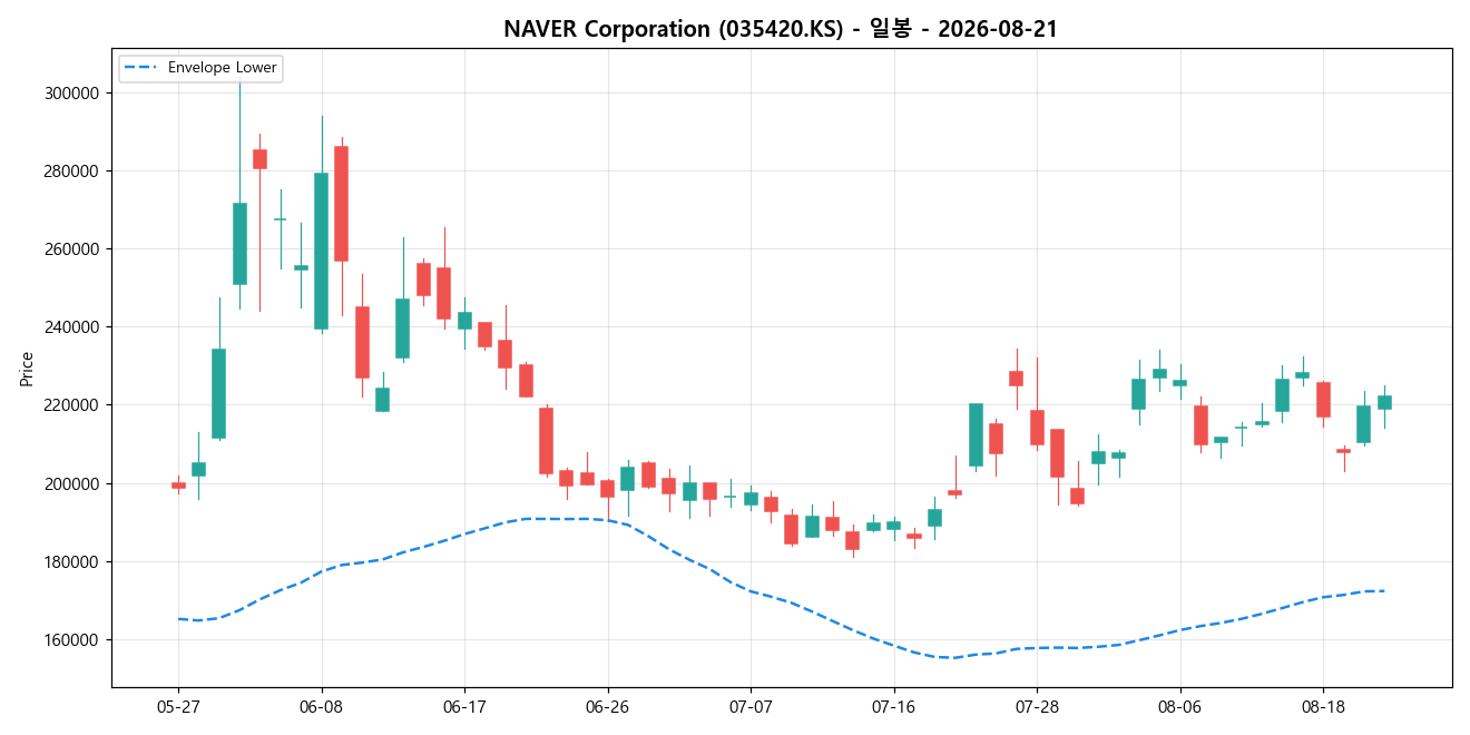 NAVER Corporation 일봉 차트