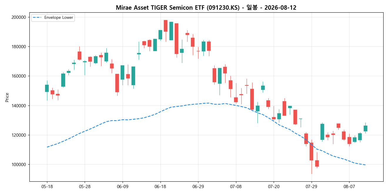Mirae Asset TIGER Semicon ETF 일봉 차트