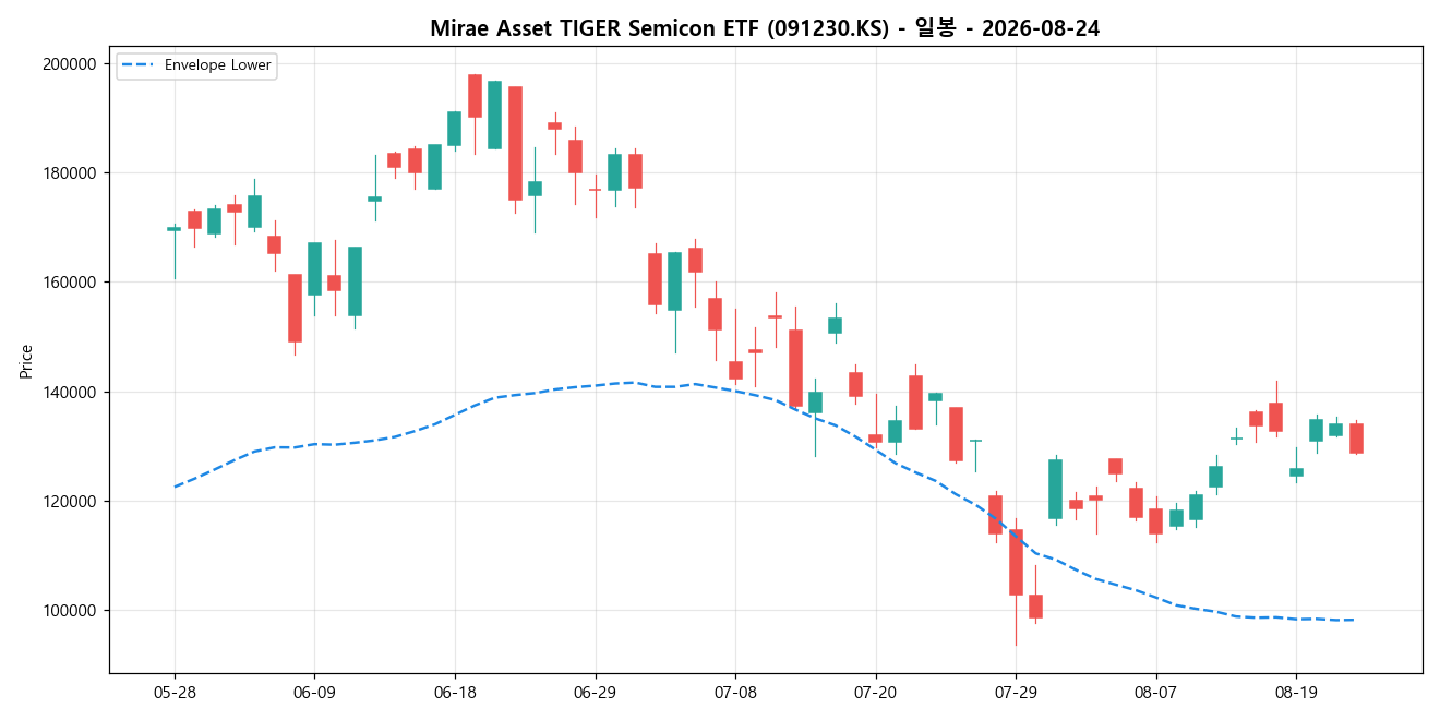 Mirae Asset TIGER Semicon ETF 일봉 차트